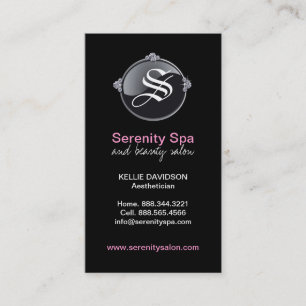 Classy  Monogram - Spa and Salon Business Card