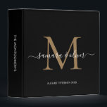 Classy Monogram | Wedding Album Binder<br><div class="desc">Our modern and elegant monogrammed wedding album features a contemporary minimalist design, showcasing the newlyweds last initial with beautiful calligraphy to feature their first names. Add your wedding date and a fully customizable message on the spine to make this design truly your own. Use this album to highlight your dating,...</div>