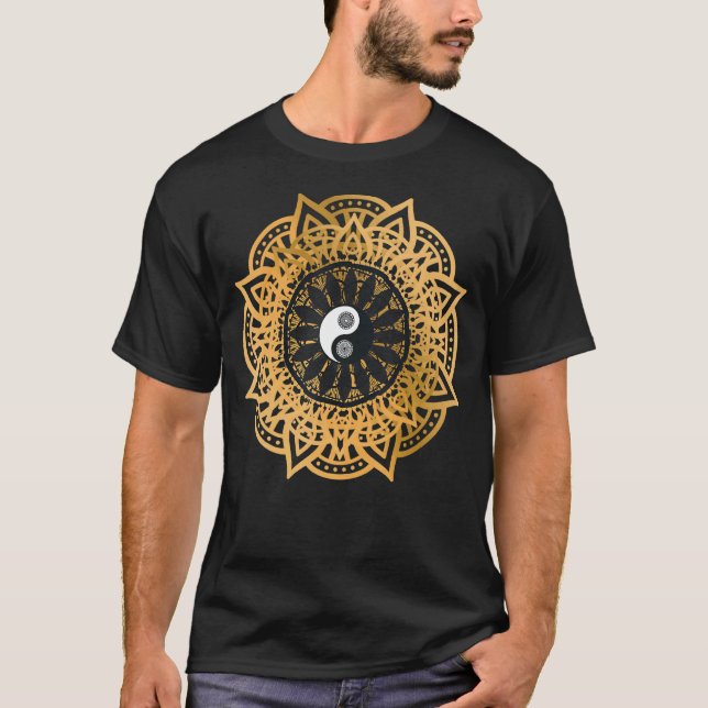 Classy Mood Lotus Flower Mandala Yoga Meditation G T-Shirt (Front)