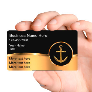 Classy Nautical Theme Boat Anchor Business Cards