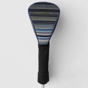 Classy Navy and Gold Multicolor Stripes  Golf Head Cover