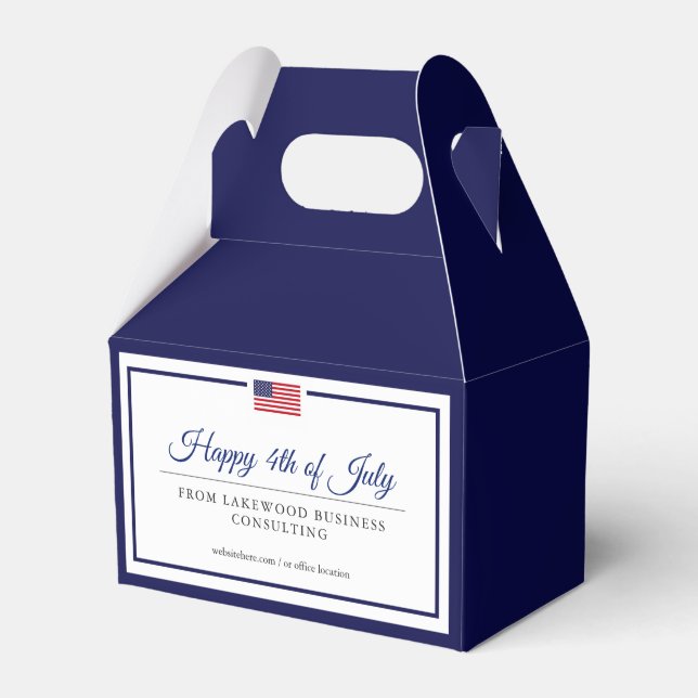 Classy Navy Patriotic Themed | Favour Box (Front Side)
