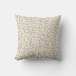 Classy Neutral Animal Cheetah Print Throw Pillow
