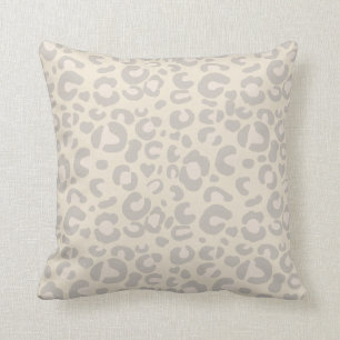 Classy Neutral Animal Cheetah Print Throw Pillow