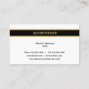 Classy New Accountant CPA Business Card