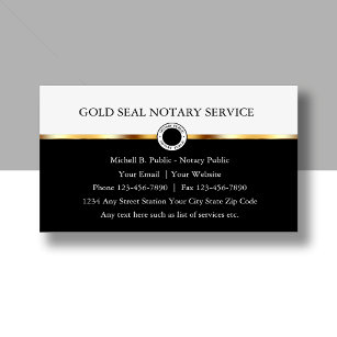 Classy Notary Public Design Business Card