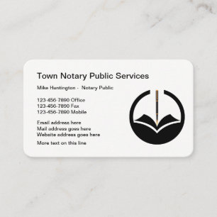 Classy Notary Public Logo Template Business Cards