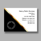 Classy Notary Service Business Cards