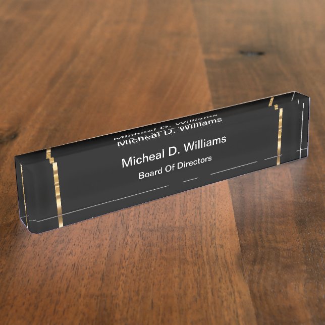 Classy Office Executive Board Of Directors Design Nameplate (Side)