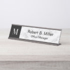 Classy Office Monogram Executive Desk Nom Plaque