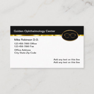 Classy Ophthalmologist Eye Doctor Business Cards