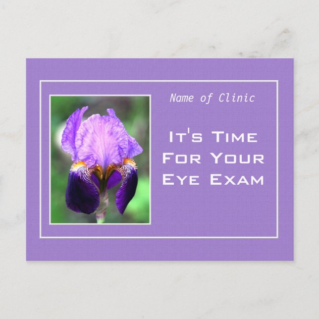 Classy Optometry Eye Exam Appointment Reminder Postcard (Front)