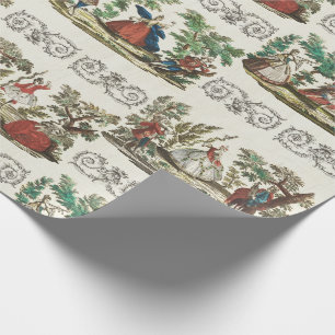 Classy Ornate Vintage Pastoral Dance Wrapping Paper