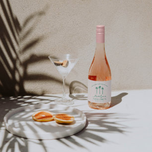 Classy Palm Springs Before The Rings Bridal Shower Sparkling Wine Label