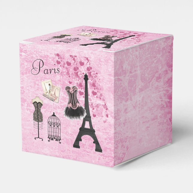 Classy Paris Fashion Eiffel Tower Favor Box (Front Side)