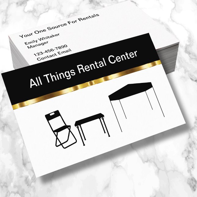 Classy Party Rental Centre Business Cards (Creator Uploaded)