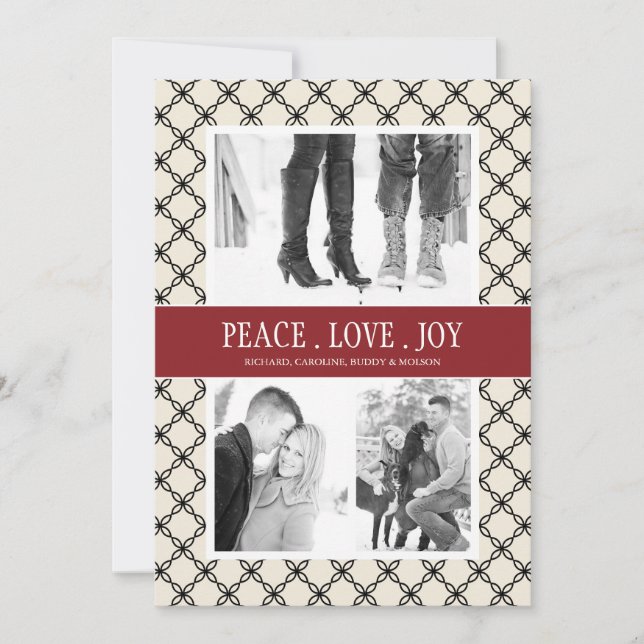 Classy Peace Love Joy - Carte photo de vacances (Devant)