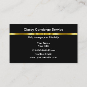 Classy Personal Concierge Business Cards Design