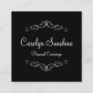 Classy Personal Concierge Design Square Business Card
