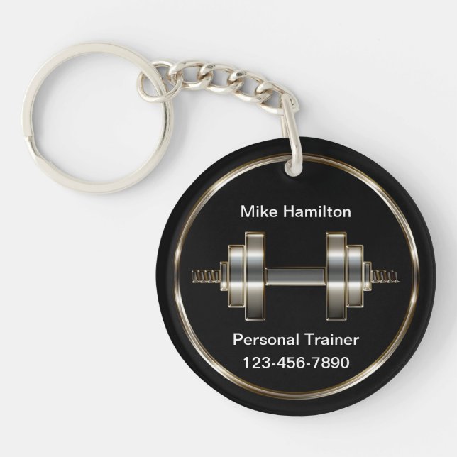 Classy Personal Fitness Trainer Keychains (Front)