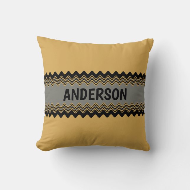 Classy Personalizable Throw Pillow (Front)
