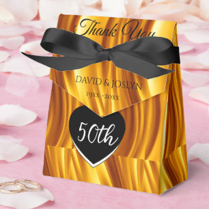 Classy Personalized 50th Anniversary Celebration Favor Box