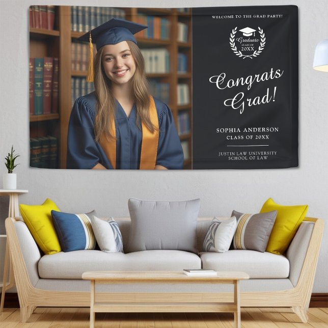 Classy Personalized Congratulations Graduate Photo Banner (Creator Uploaded)