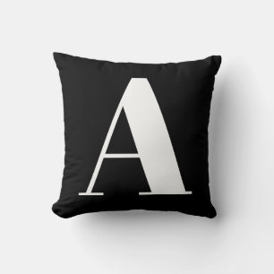 classy personalized LETTER Throw Pillow