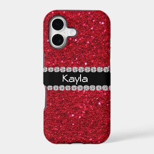 CLASSY PERSONALIZED RED BLING IPHONE 5 Case