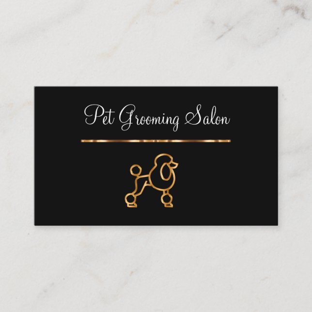 Classy Pet Grooming Business Cards (Front)