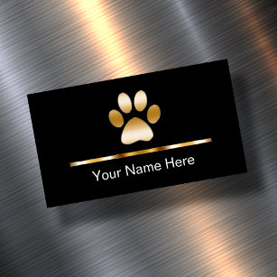 Classy Pet Service Magnetic Business Card