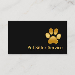 Classy Pet Sitter Business Cards