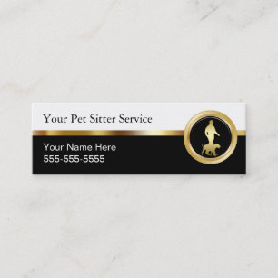 Classy Pet Sitter Business Cards