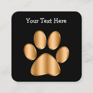 Classy Pet Theme Square Business Card