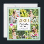 Classy Photo Collage Graduation Invitation<br><div class="desc">Celebrate the graduate with a classy square announcement with space for 4 senior photos. Add graduation party details or additional photos and text on the back side. Click Customize It to change fonts and colours,  add more photos and create a unique one of a kind design for any grad!</div>