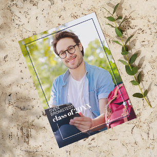 Classy Photo Personalized Congratulations Graduate Announcement