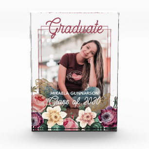 Classy Photo Personalized Congratulations Graduate Block