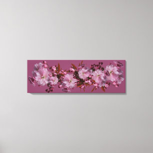 Classy pink cherry blossom fine art panorama canvas print