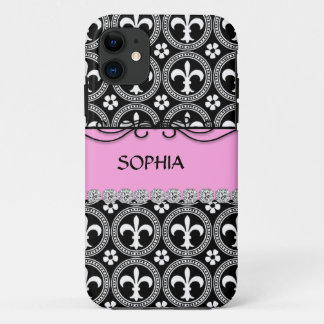 CLASSY PINK French Fleur de Lis IPHONE 5 COVER