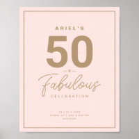 Classy Pink & Gold 50 & Fabulous Birthday Party