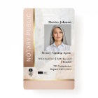 Classy Pink & Gold Marble Custom Notary ID