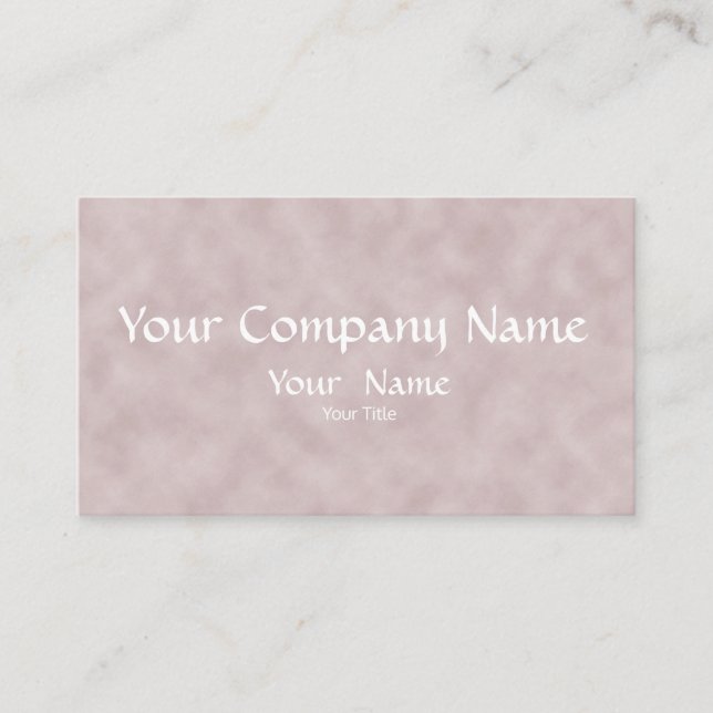 Classy Pink Parchment All-Purpose Business Card (Front)