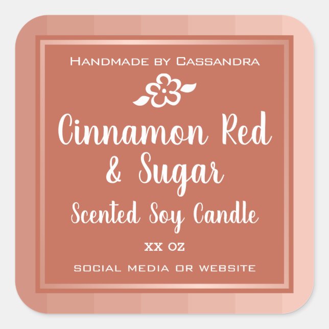 Classy Pink Rose Gold Product Packaging Labels (Front)