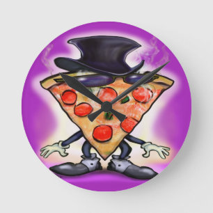 Classy Pizza Round Clock