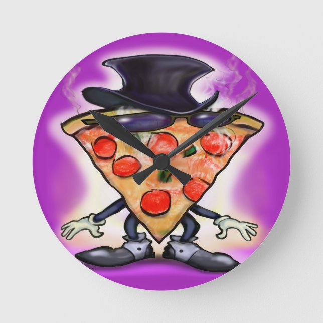 Classy Pizza Round Clock (Front)