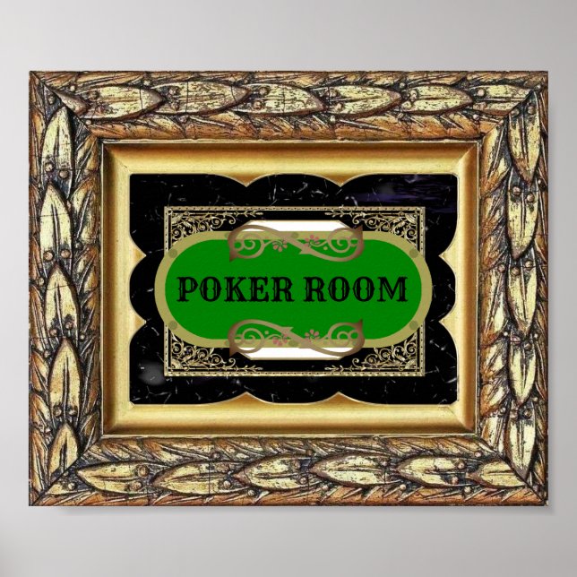 Classy Poker Room Decor Poster (Front)