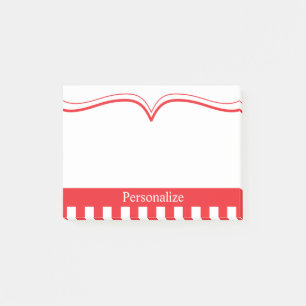 Classy Poppy Red with DIY Text Post-it Notes