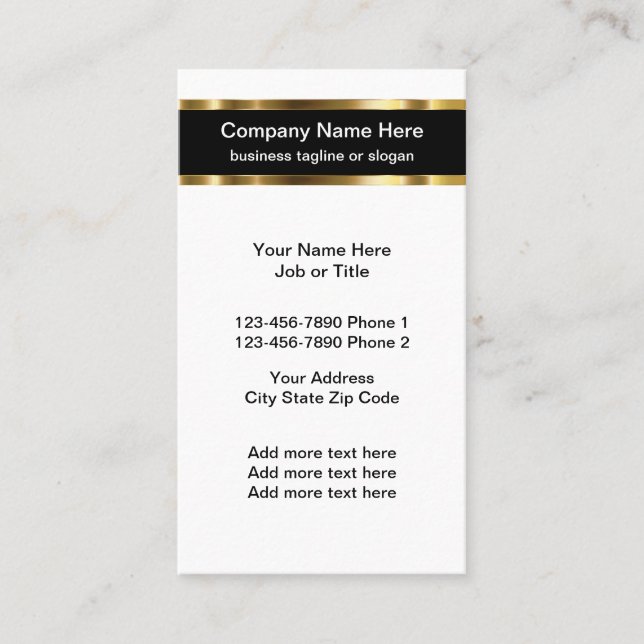 Classy Professional Business Card Template (Front)