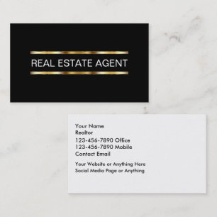Classy Real Estate Agent Modern Business Card