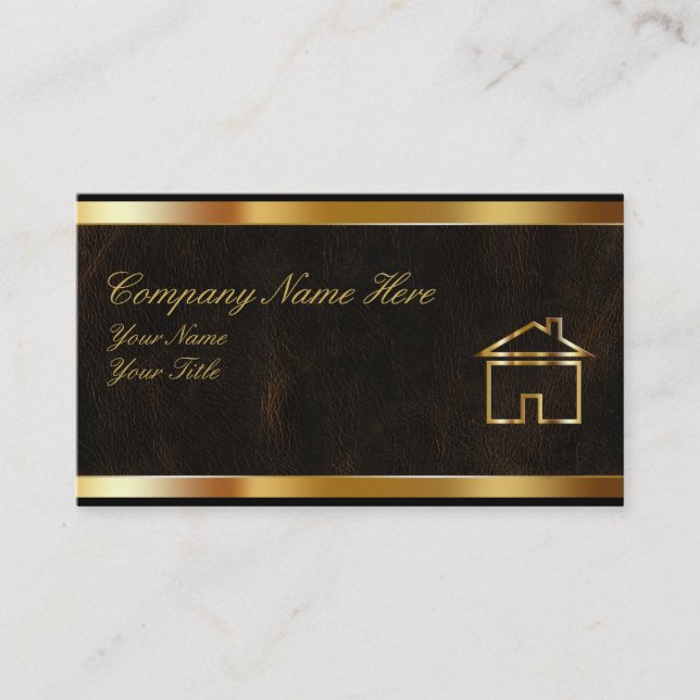 Classy Real Estate Business Cards (Front)